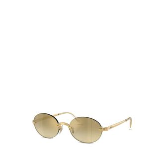 Ray-Ban Sunglasses, unisex, Yellow, Size: 54 MM Rimless Oval Sunglasses