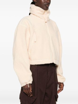 adidas by Stella McCartney Teddy Texture Zip-Up Sweatshirt - Beige