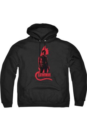 Gildan The Batman Selina Kyle Cat Silhouette Adult Pull Over Hoodie / Hooded Sweatshirt