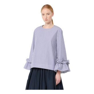 Max Mara Dames, Blouses & Shirts, Paars, Maat: S Katoen