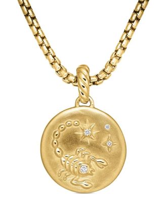 David Yurman 18kt geelgouden Scorpio halsketting met diamant