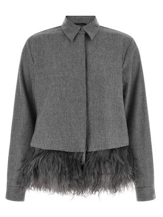 Fabiana Filippi Gray Virgin Wool Womens Blouse