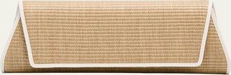 Akris Anouk Small Cotton Raffia Trapezoid Clutch Bag