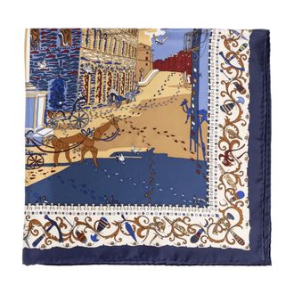 Ferragamo Silky Scarves, female, Multicolor, Size: ONE SIZE Palazzo Silk Scarf