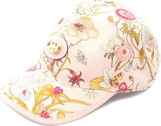 Gucci Cappello da baseball a fiori - Rosa