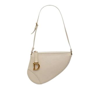 Dior Pre-owned Saddle Rodeo Pouch - Dames - Pre-owned - Wit - Maat: ONE Size Leer