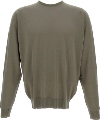 John Smedley Minimalist Fine-Knit Sweater With Crew Neckline