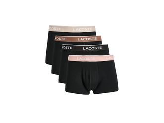 Lacoste 5-Pack Logo Trunks Mens Underwear Black/Brown/Pink : XL (EUR 7), Cotton/Elastane