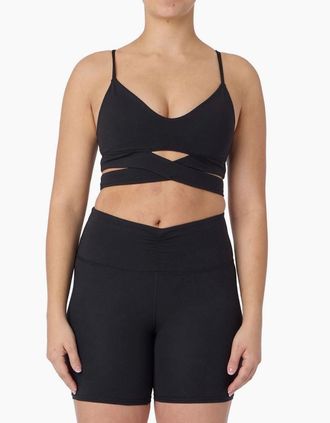 Skechers Womens Skechers Goflex Slim Wrap Bra Polyester Womens Black Sports Bra - Size: XL