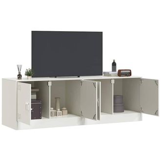 Berkfield Home TV Cabinets 2 pcs White 67x39x44 cm Steel | Size: 67 x 39 x 44 cm