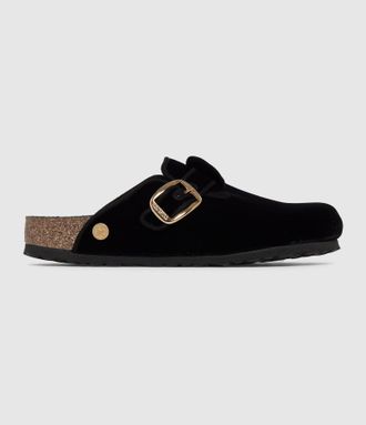 Birkenstock Sabots Boston Bb Tex Velours Noir