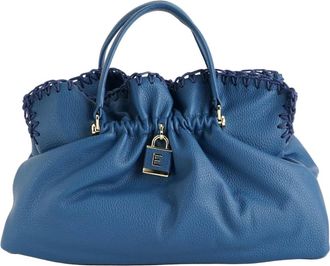 Ermanno Scervino Tassen, Dames, Blauw, ONE Size, Leer, Octavia Tote