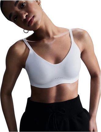 Nike Alate Minimalistische Sport BH met Lichte Ondersteuning en Afneembare Bandjes - Dames - Sport - Wit - Maat: 65A EU Spandex
