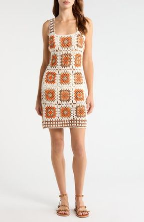 Elan Crochet Cover-Up Dress in White Clay Com at Nordstrom, Size X-Small