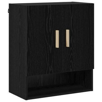 vidaXL Armario De Pared Roble Negro 60 X 31 X 70 Cm Vidaxl