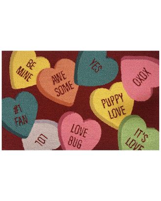 The Rug Market Convo Hearts Toss Indoor/Outdoor Doormat