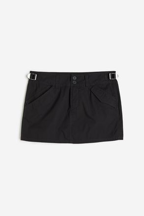 H&M Utility-Jupe mit niedrigem Bund - Schwarz