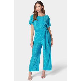 Bebe Womens Plisse Culotte Jumpsuit