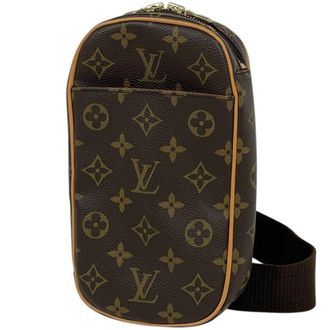 Louis Vuitton Brown Monogram Shoulder Bag Sling Bag (Pre-Owned)