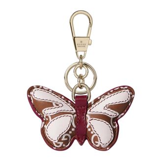 Gucci Accessoires, Dames, Veelkleurig, ONE Size, Leer, Vlinder-vormige sleutelhanger