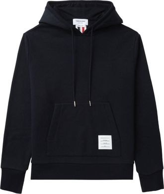 Thom Browne RWB stripe loopback hoodie - men - Cotton - 3 - Blue