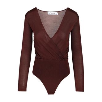 Self Portrait Dames, Tops, Bruin, Maat: L Viscose