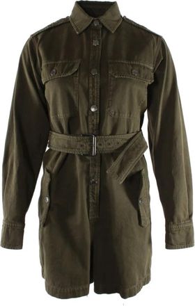Max Mara Chique Playsuit - Dames - Playsuits - Groen - 2XS - Katoen - Jumpsuits & Playsuits