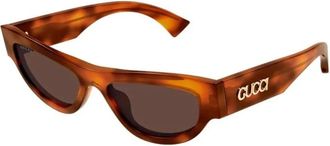 Gucci Zonnebril - Dames - Zonnebrillen - Bruin - 53 MM - Accessoires
