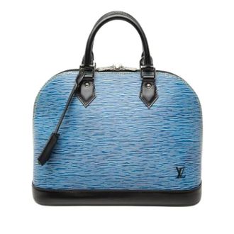 Louis Vuitton Pre-owned Alma Handbag - Dames - Pre-owned - Blauw - Maat: ONE Size Leer