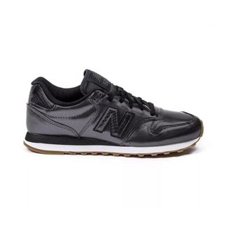 New Balance Sneakers, female, Black, 4 1/2 UK, Black Low Top Trainers Logo Rubber