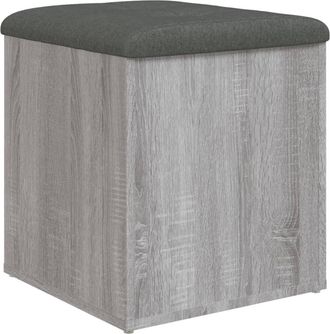 vidaXL Vidaxl - Banco Con Almacenaje Madera Ingenier&iacute;a Gris Sonoma 42x42x45 Cm