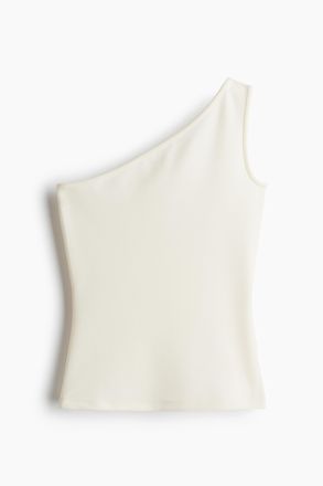 H&M One-Shoulder-Tanktop - White