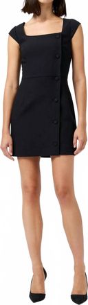 French Connection Azra Twill Square Neck Mini Dress In Black