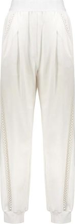 Alberta Ferretti Broeken, Dames, Wit, M, Katoen, Lichte Broek