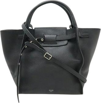 Celine Pre-owned Handbags, female, Black, Size: ONE SIZE Pre-owned Leather Handbag