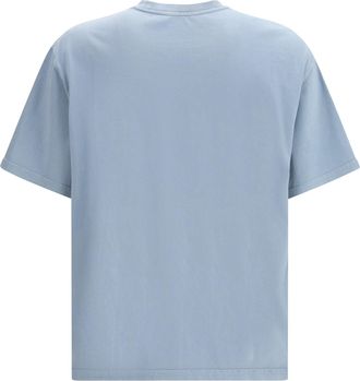 Marni Mens Cotton Jersey T-Shirt With Chest Pocket Sky T-Shirts And Polos
