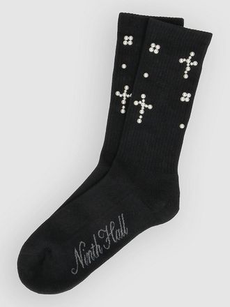 Ninth Hall Pearl Cross Socks negro