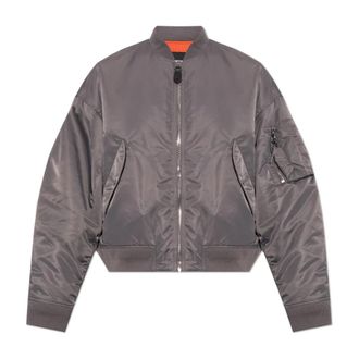 Dsquared2 Ge&iuml;soleerd Bomberjack - Heren - Bomber jackets - Grijs - 3XL - Leer - Jassen