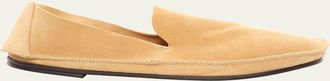 The Row Mens Tyler Suede Moc-Toe Loafers