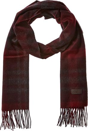 Hickey Freeman Exploded Plaid Cashmere Scarf