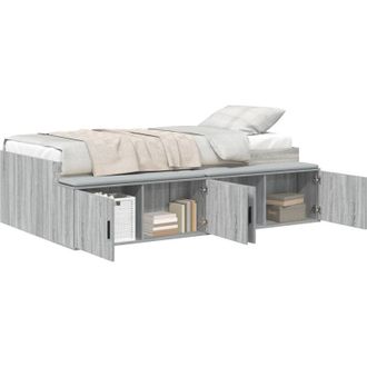 vidaXL Estructura De Cama Gris Sonoma 70 X 190 Cm Madera Contrachapada Vidaxl