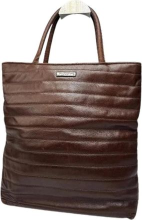 Gucci Pre-owned Vintage Tote Bag - Dames - Vintage Shopper - Bruin - ONE Size - Leer - Vintage