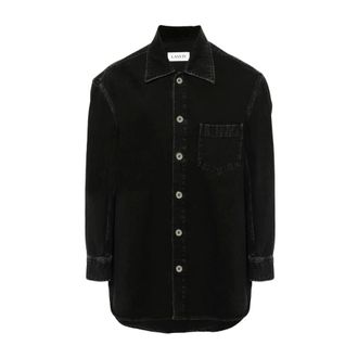 Lanvin Surchemise Droite Overshirt - Heren - Jassen - Zwart - Maat: M Katoen