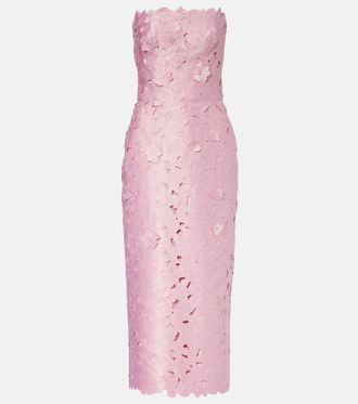 Costarellos Astelle guipure lace cocktail dress