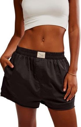 Free People Day to Day Boxer Shorts in Washed Black at Nordstrom Rack, Size X-Small