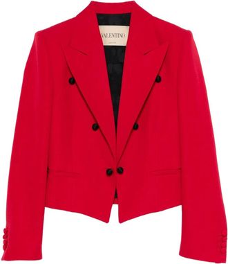 Valentino Garavani Blazer doppiopetto con bottone - Rosso
