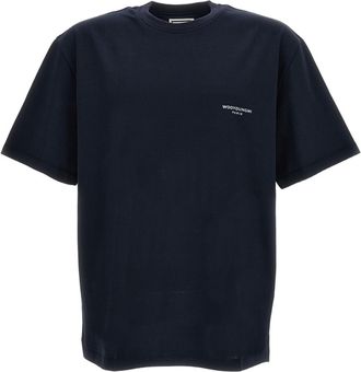 Wooyoungmi Blue Logo Cotton T-Shirt