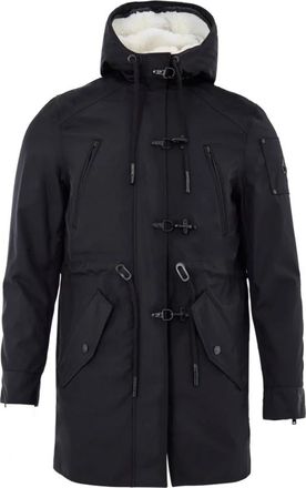 Moose Knuckles Giubbino Parka con Coulisse - Dames - Parka Jassen - Blauw - S - Katoen - Jassen