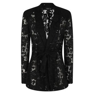 Federica Tosi Blazers, female, Black, Size: S Lace Blazer