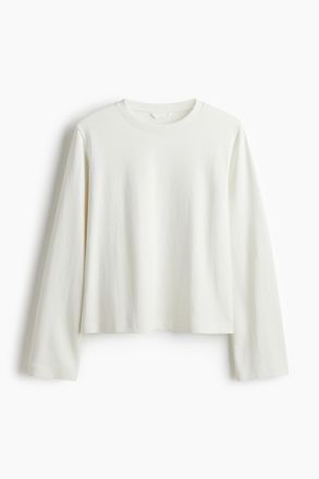 H&M Shirt aus Interlock-Jersey - Weiss